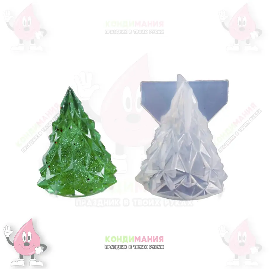 3D молд Елочка хрустальная, 6,2х5,4х5,4 см #1