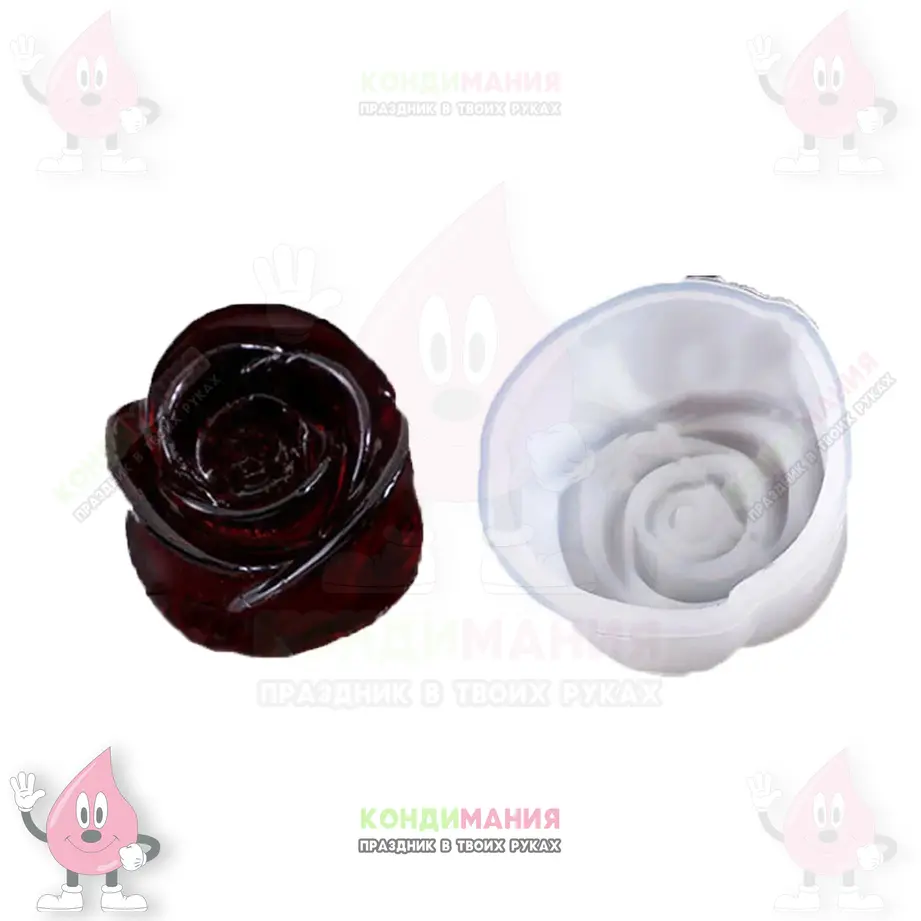 3D молд Цветок 7, 6,6х6х4,3 см #1