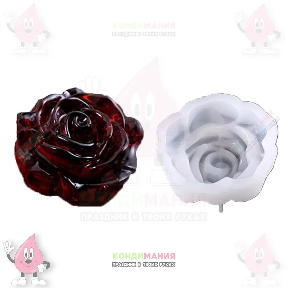 3D молд Цветок 6, 5х5х3,2 см #1