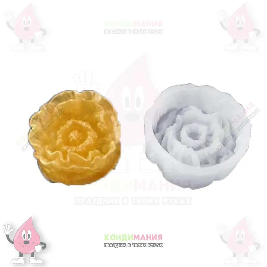 3D молд Цветок 5, 5,5х5,5х3 см #1