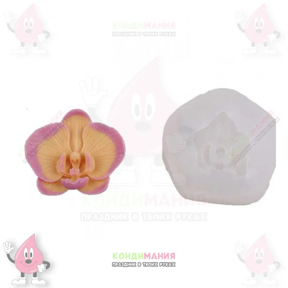3D молд Орхидея, 5,2х4,8 см #1