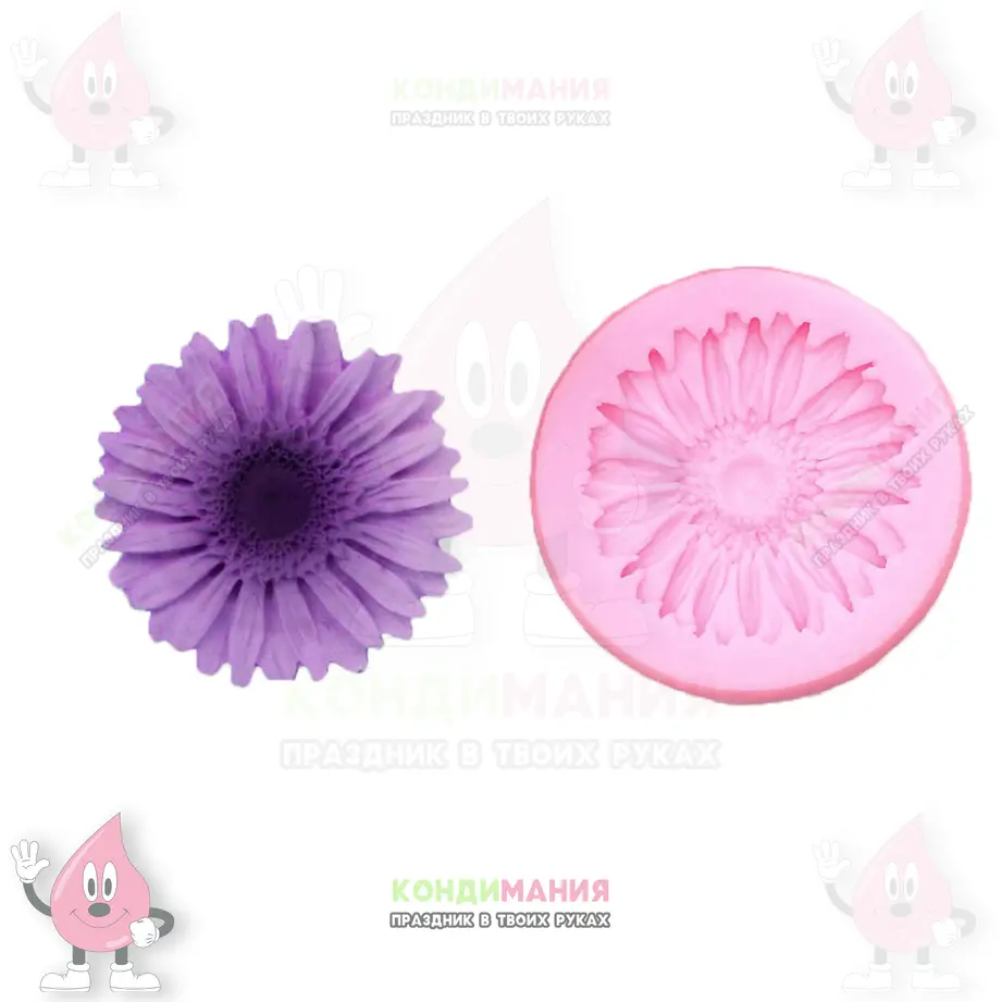 Молд Гербера, d-6 см #1