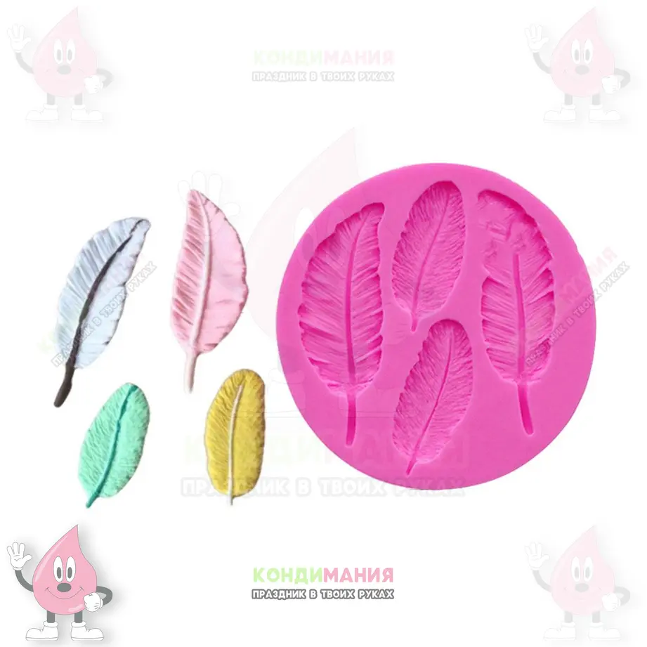 Молд Перышко, 9х8,6 см #1