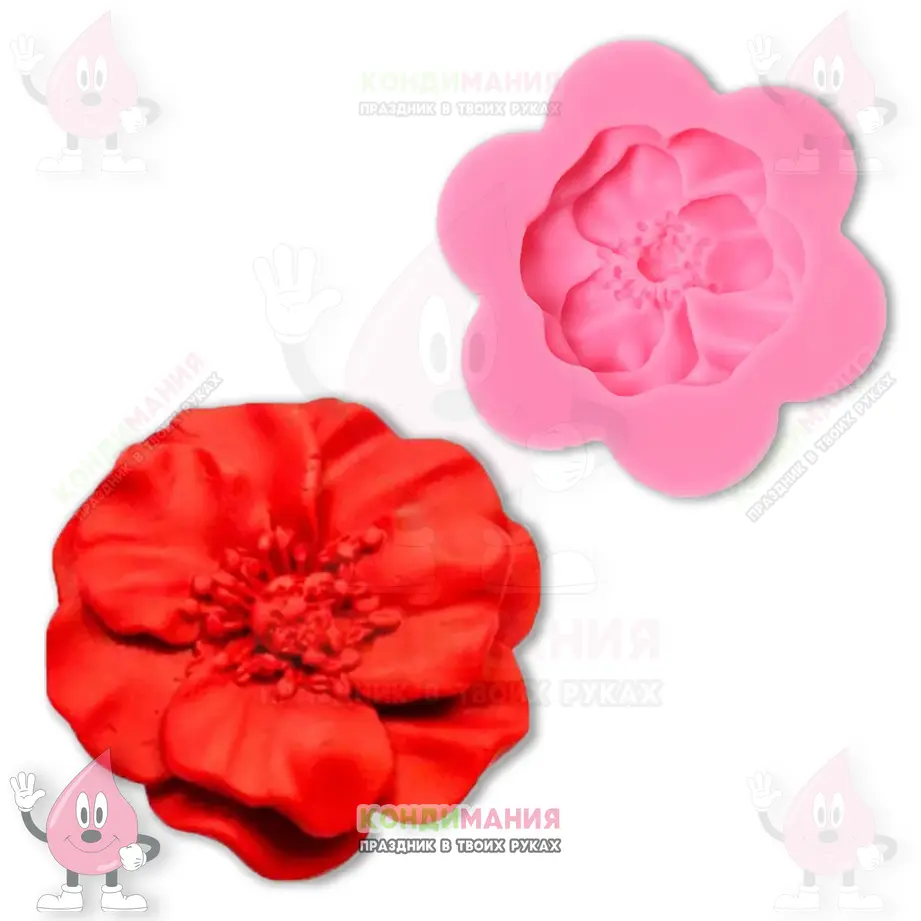 Молд Фиалка, d-4 см #1