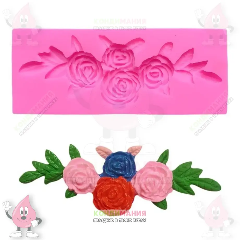 Молд Розы, 10,4 см #1
