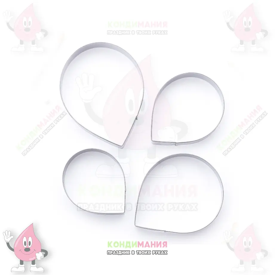 Вырубка Лепестки розы, 10х7,5 см, 4 шт #1