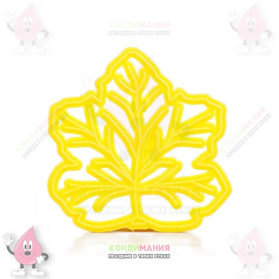 Вырубка с оттиском Листочек, 10х10 см #1