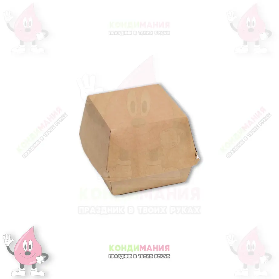 Коробка для торта бенто 12х12х11 см, крафт #1