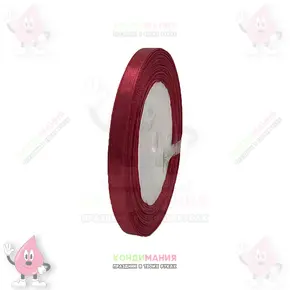 Лента атласная 6 мм, бордовый светло, 23+-1 м Похожие товары