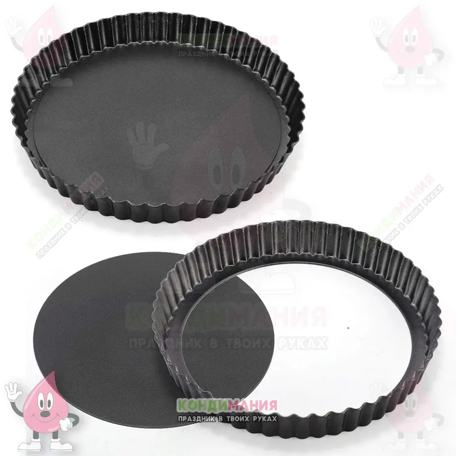 Форма для тарта со съемным дном, 24х3 см #1