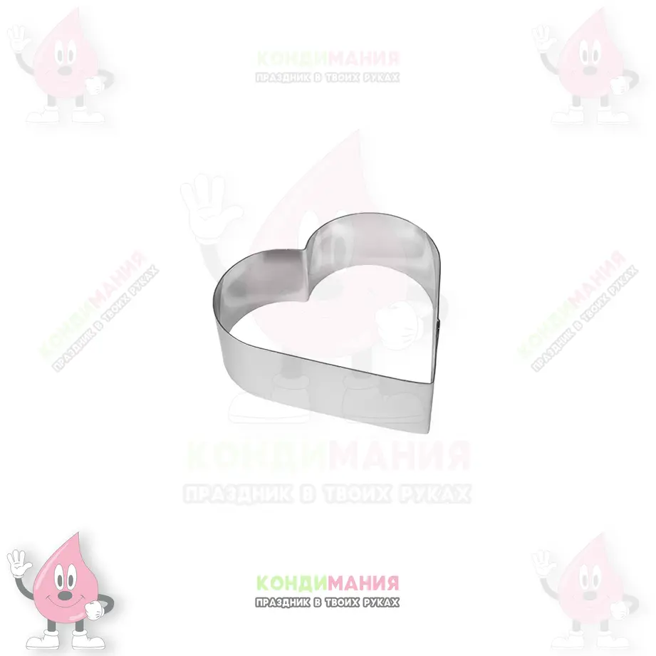 Сердце для выпечки, h-5 см, 11,5х10 см #1