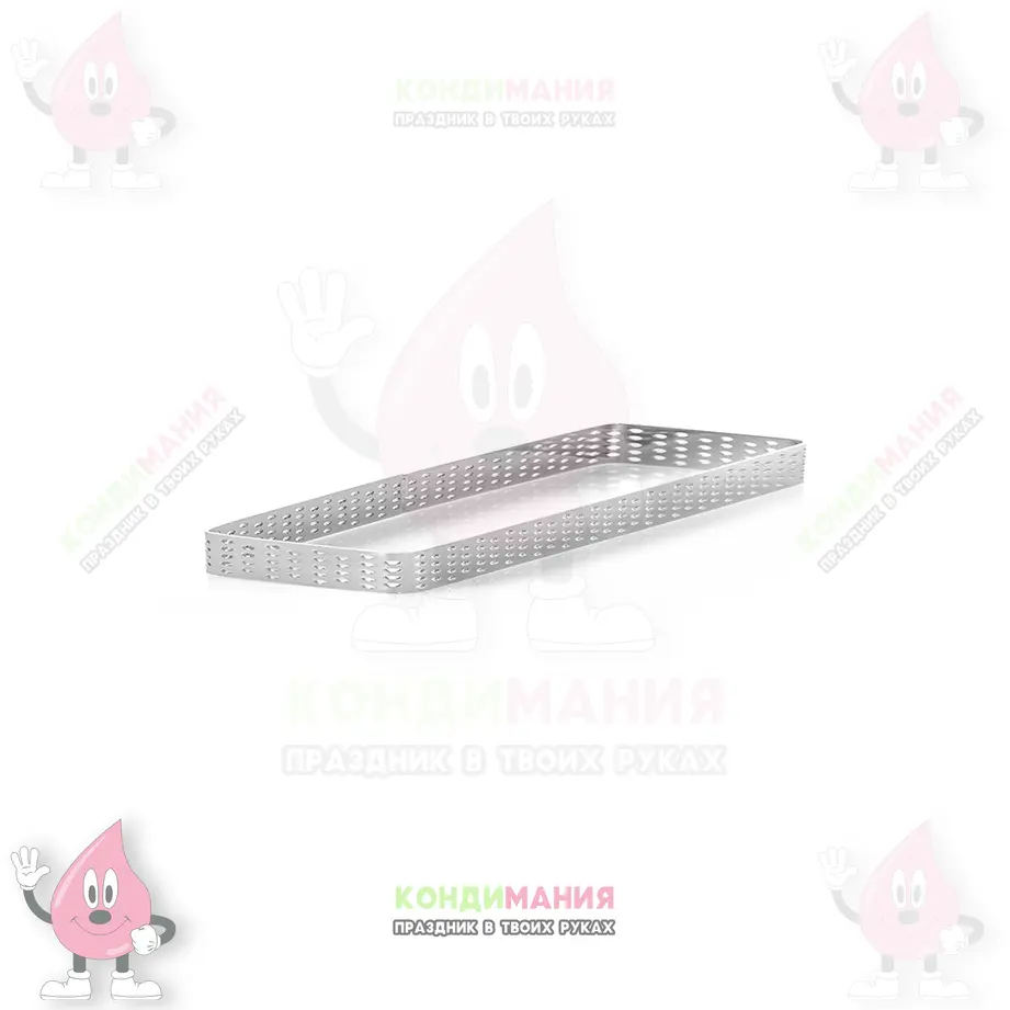 Прямоугольник для выпечки перфорированный, h-2 см, 8х19 см #1