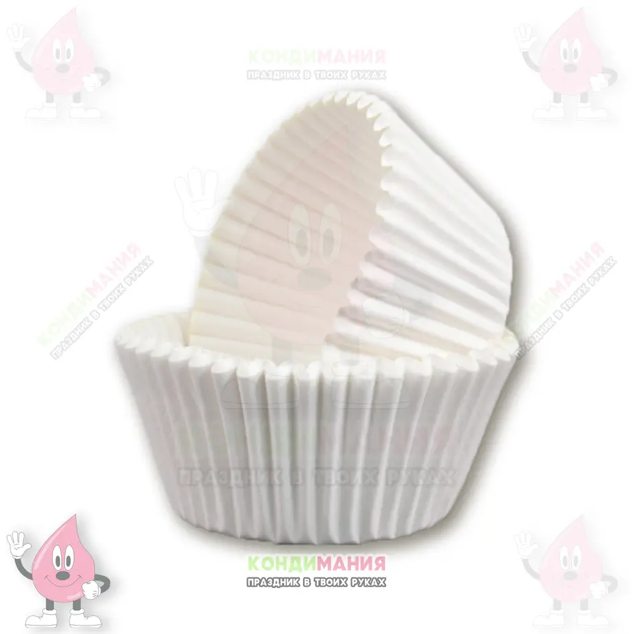 Капсулы для капкейков 5х3,5 см, белый, 25 шт +-2 шт #1