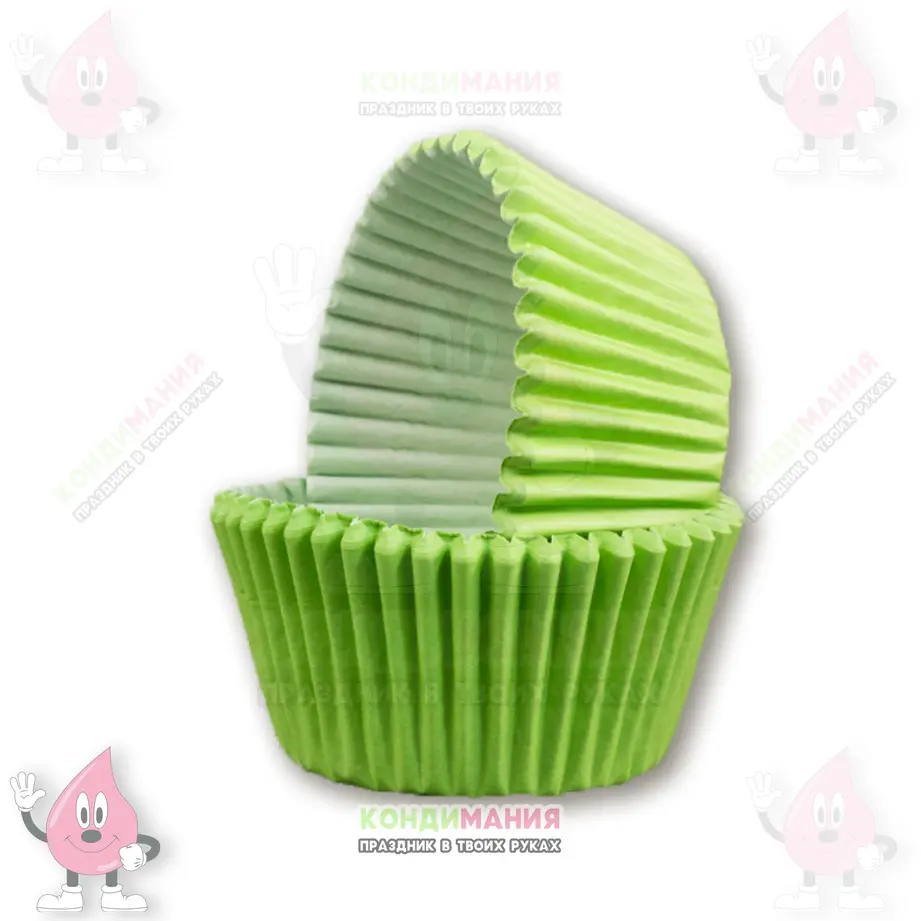 Капсулы для капкейков 5х3,5 см, зеленый, 25 шт +-2 шт #1