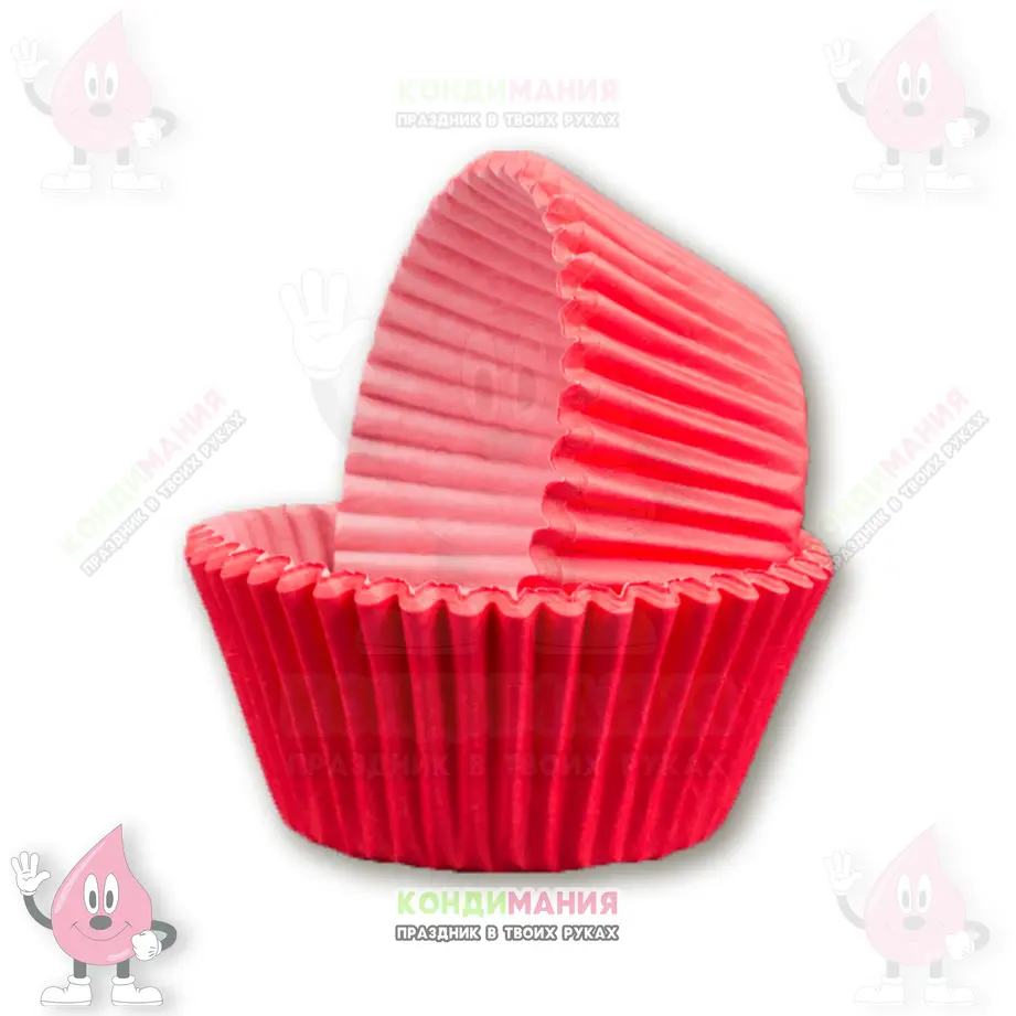 Капсулы для капкейков 5х3,5 см, красный, 25 шт +-2 шт #1