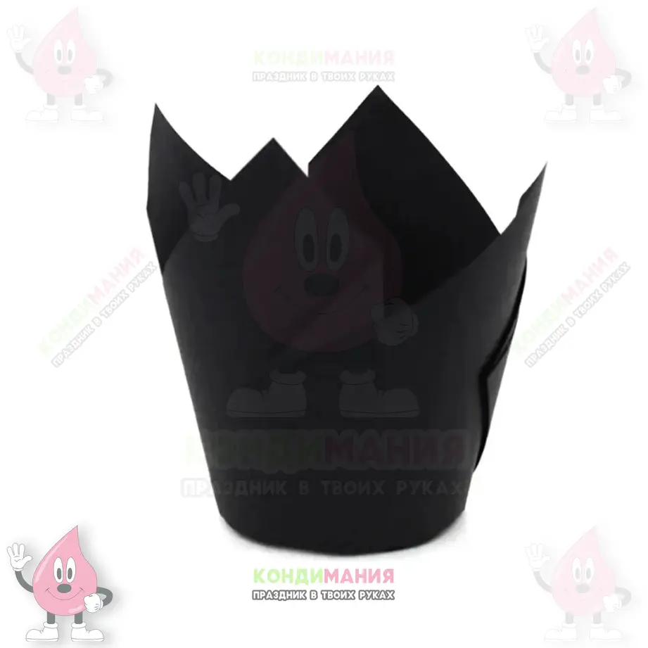 Капсула тюльпан 5х8 см, черный #1