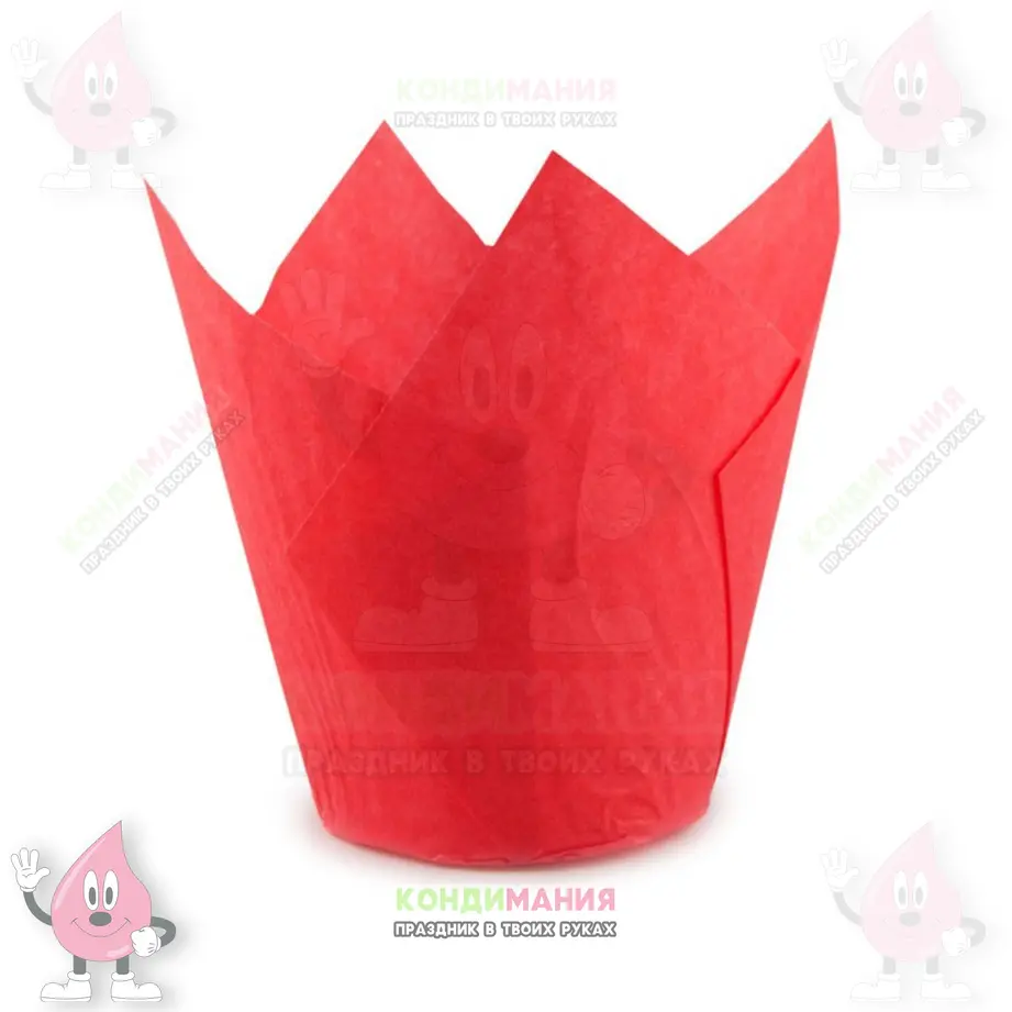 Капсула тюльпан 5х8 см, красный #1