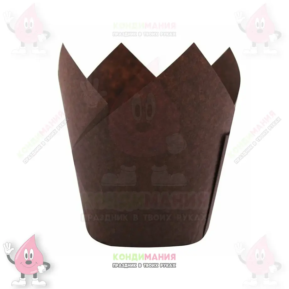 Капсула тюльпан 5х8 см, коричневый #1