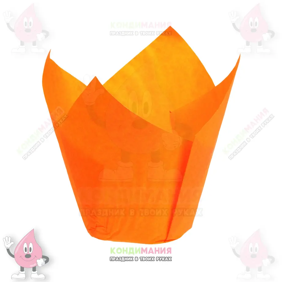 Капсула тюльпан 5х8 см, оранжевый #1