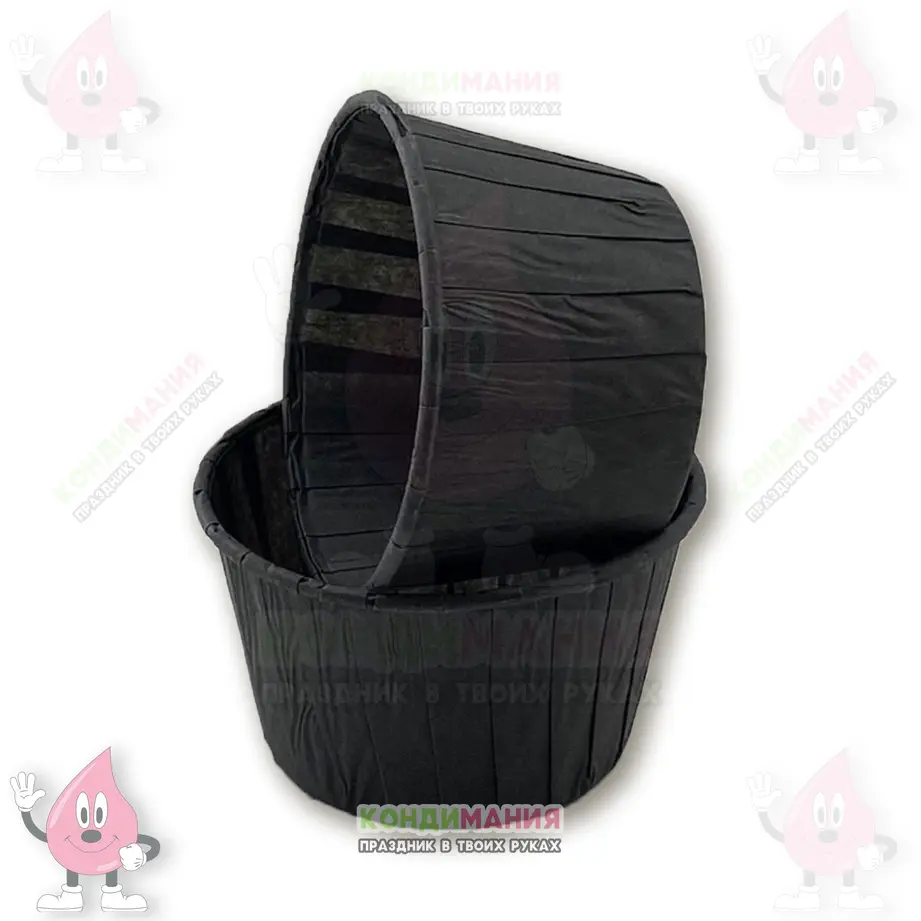 Капсула с бортиком 5х4 см, черный матовый #1