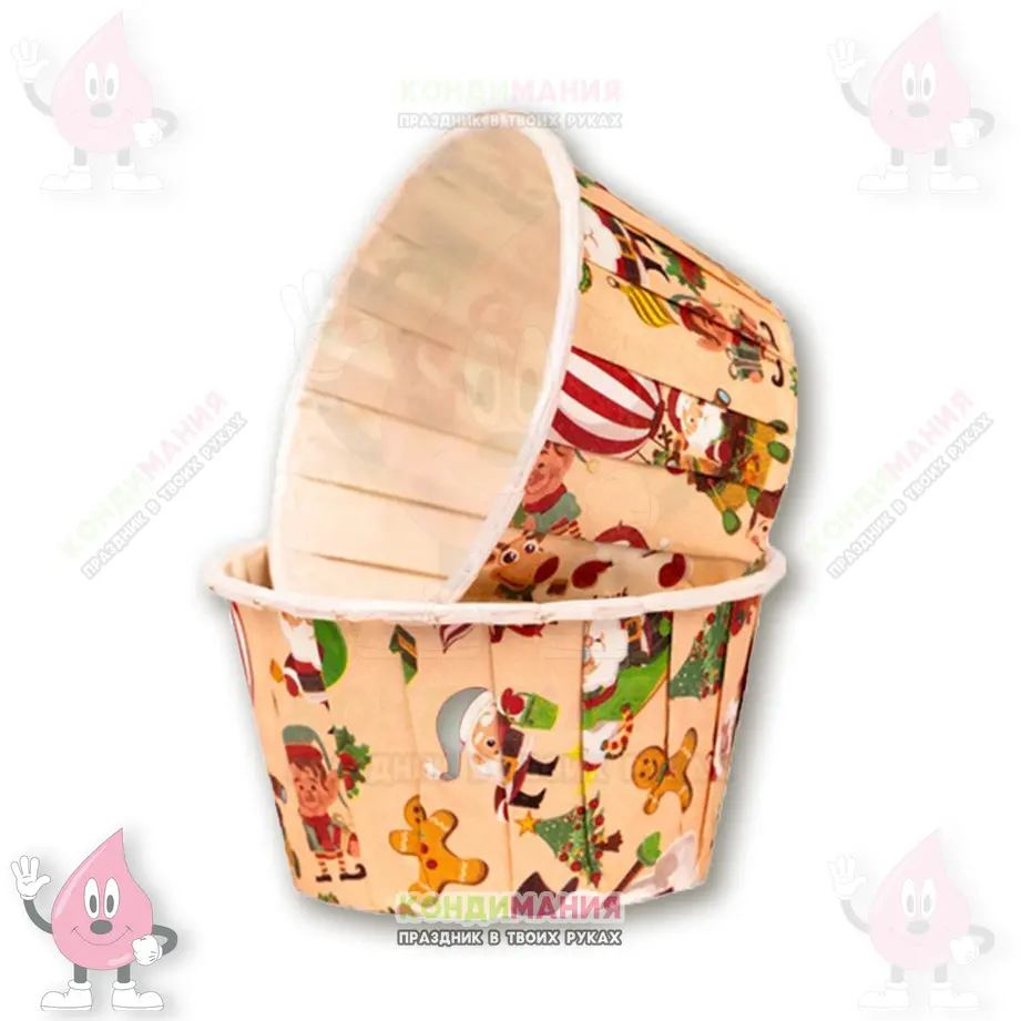 Капсула с бортиком 5х4 см, новогодний #1