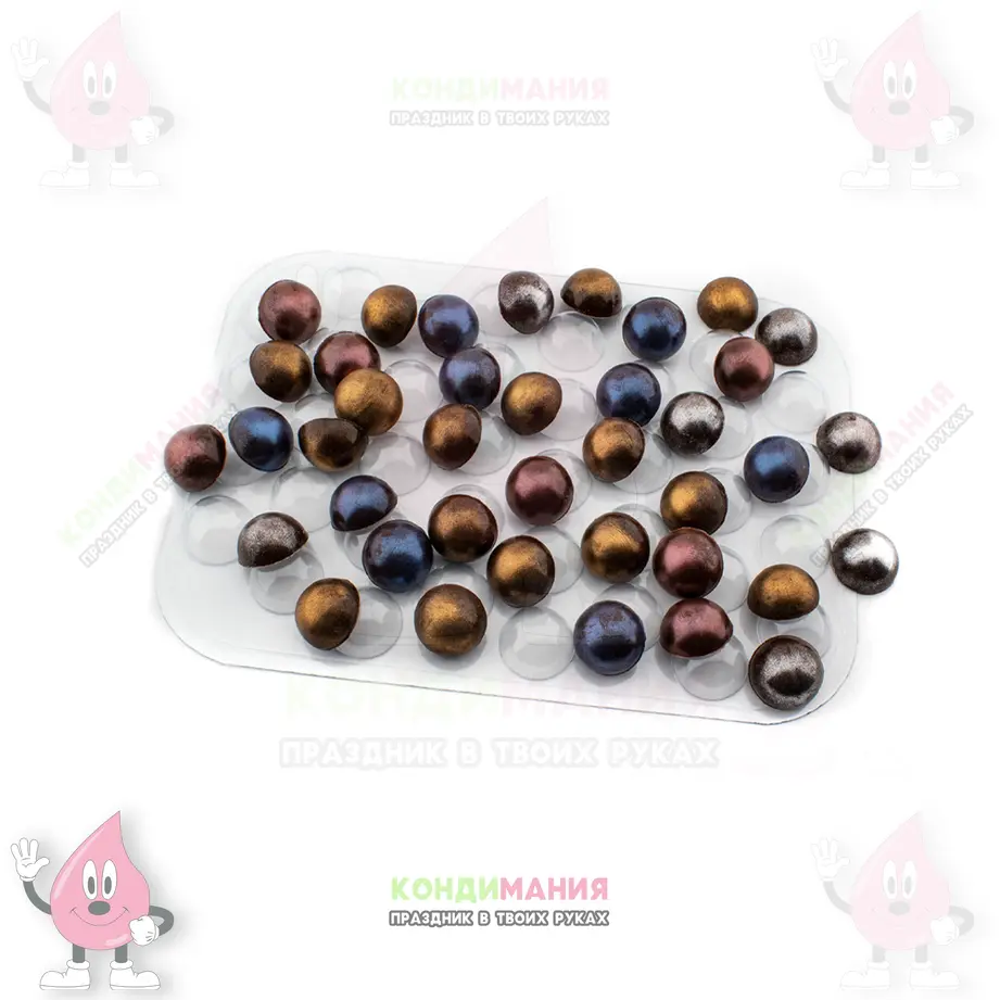 Форма пластиковая для шоколада Конфеты сферы, 3х3 см, 15 яч #1