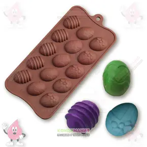 Форма силиконовая Пасхальные яйца, 3,2х2,5 см, 15 яч Похожие товары