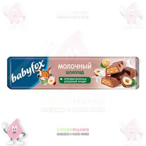 Шоколад молочный BabyFox, 45 г, Ореховая начинка Похожие товары