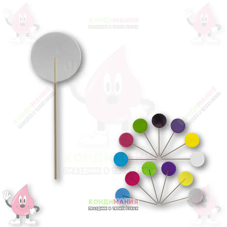 Леденец изомальт прозрачный, d-5 см, 15 г+- #1