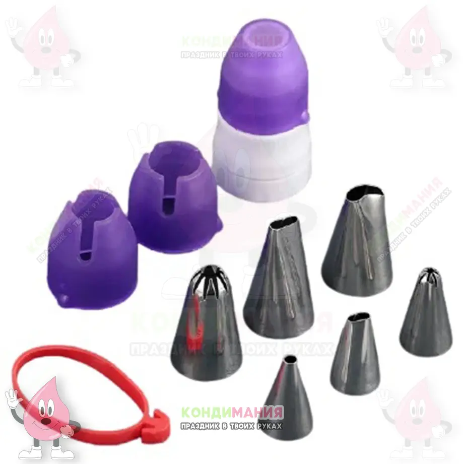 Насадки с переходником набор 7 шт, d-1,3 см #1