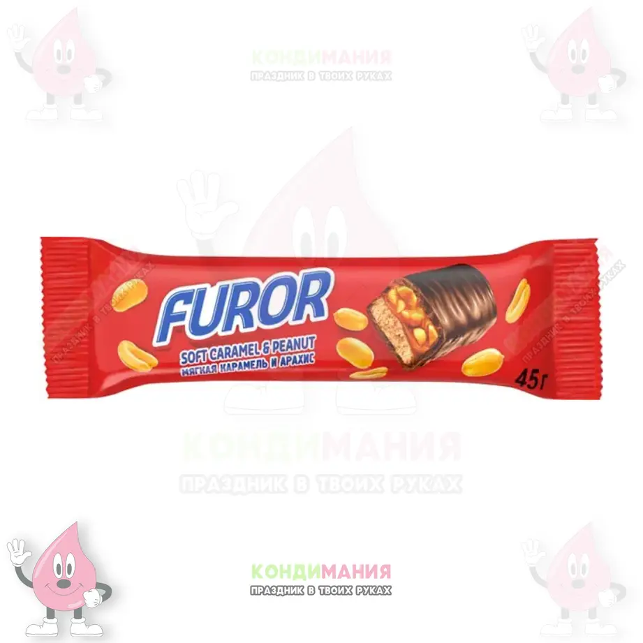 Батончик Furor 45 г, Арахис и карамель #1