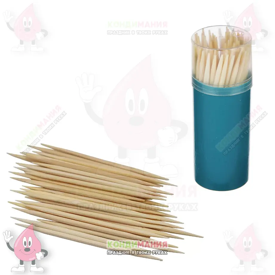 Зубочистки 6х0,2 см, 90 шт +-, деревянные #1