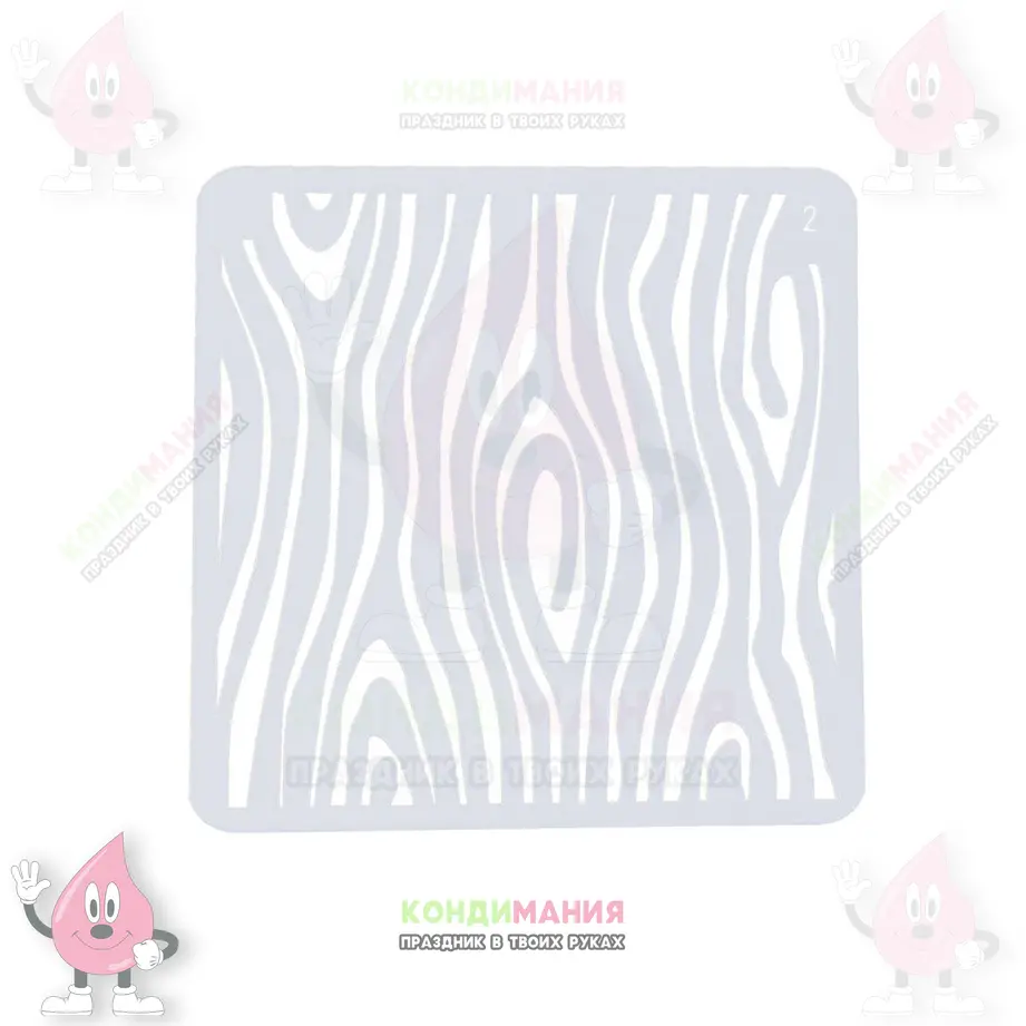 Трафарет Кора дерева, 15х15 см #1